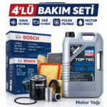 BOSCH Citroen C1 1.0 Benzinli Liqui Moly 4600 Motor Yağı Filtre Seti (2014-2018) 4 Lü