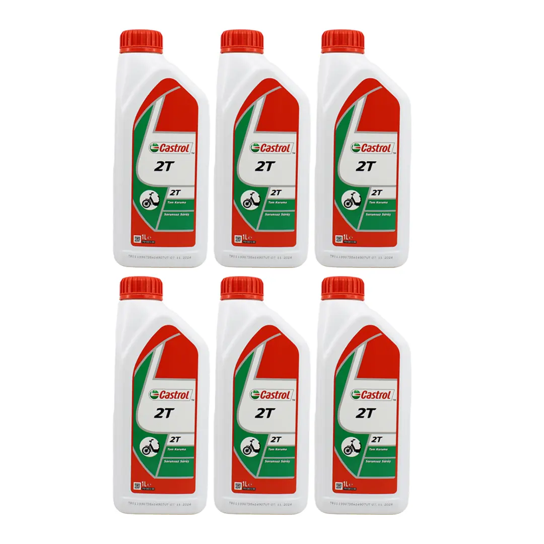 castrol-2t-1lt-6adet Castrol 2T 1 Lt 2 Zamanlı Motor Yağı (6 Adet) - Görsel 1
