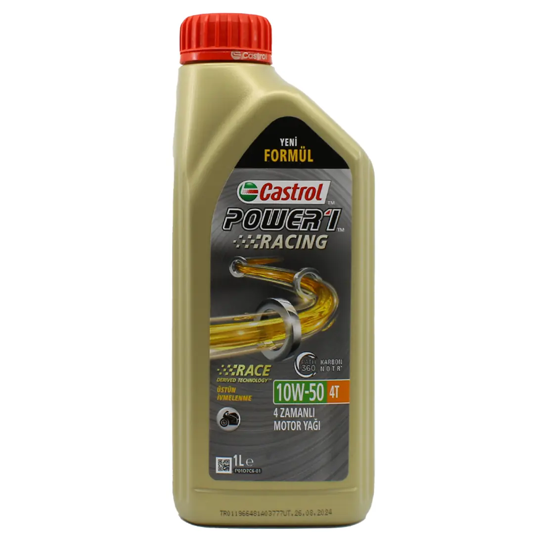 castrol-4t-power1racing-10w50-1lt Castrol Power 1 Racing 10W50 4T 1 Lt Motosiklet Yağı - Görsel 1