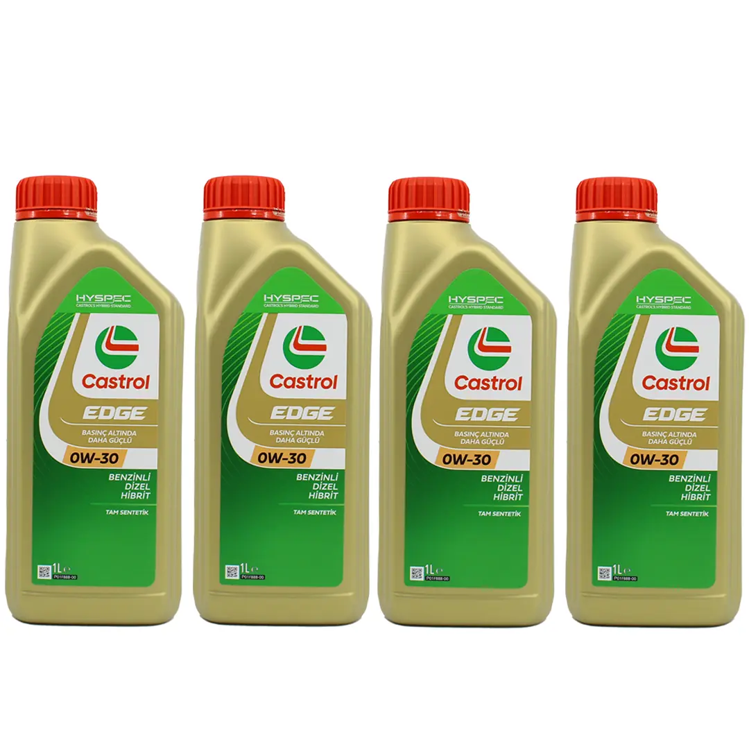 castrol-edge-0w30-1lt-4adet Castrol Edge 0W30 1 Lt Tam Sentetik Partiküllü Motor Yağı (4 Adet) - Görsel 1