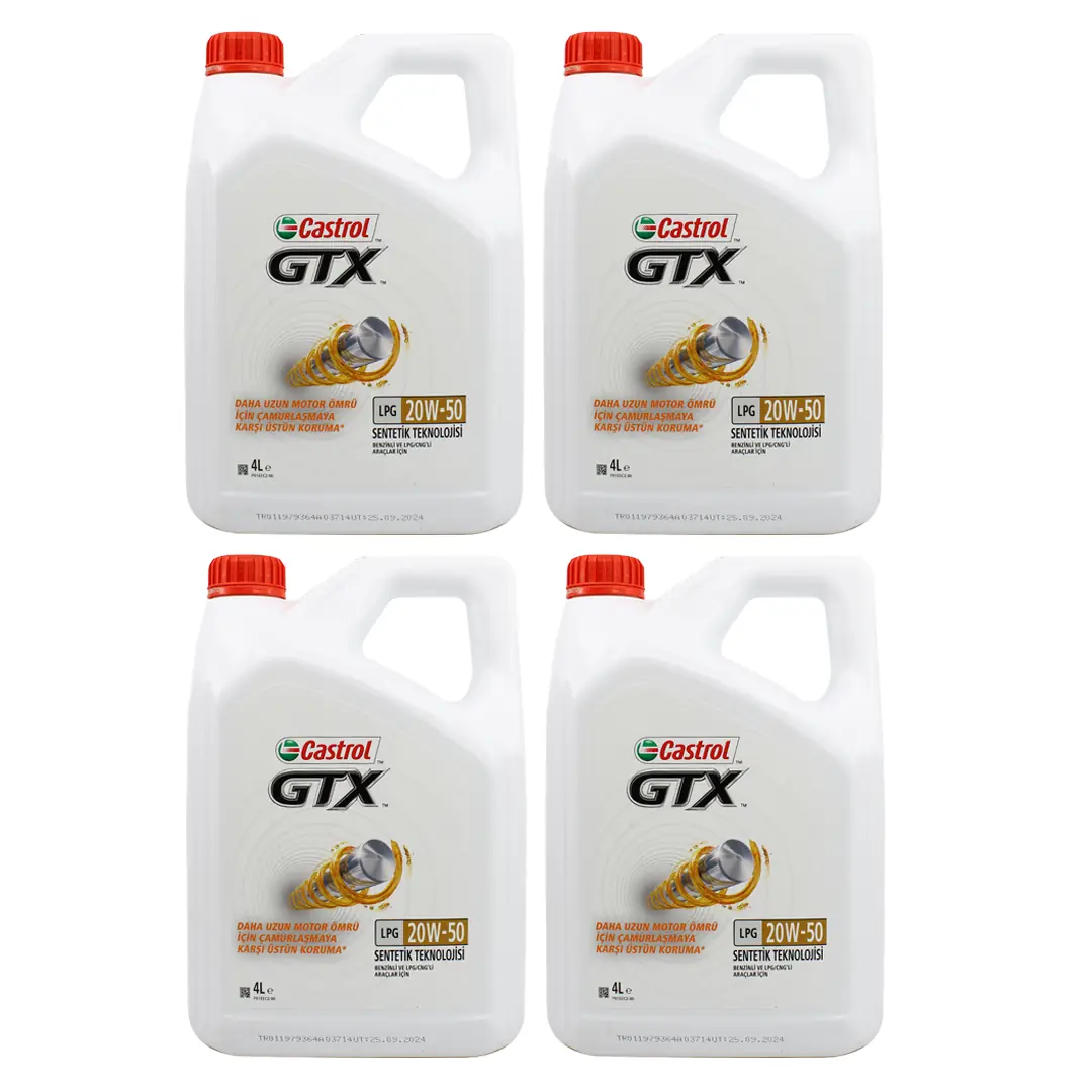 castrol-gtx-lpg-20w50-4lt-4adet Castrol GTX LPG 20W50 4 Lt Motor Yağı (4 Adet) - Görsel 1