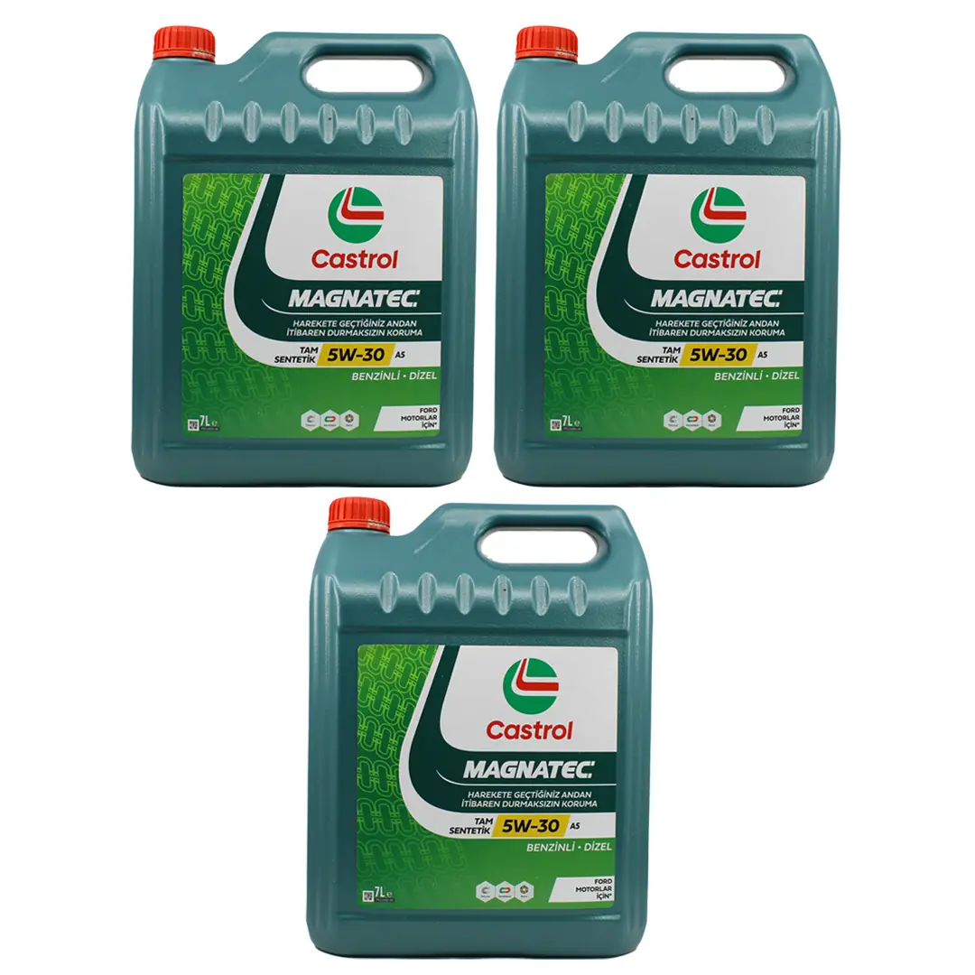 castrol-magnatec-a5-5w30-7lt-3adet Castrol Magnatec 5W30 A5 7 Lt Tam Sentetik Motor Yağı (3 Adet) - Görsel 1