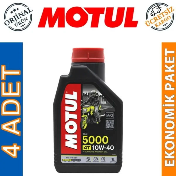 Motul 5000 10W40 4T 1 Lt Motosiklet Yağı (4 Adet)