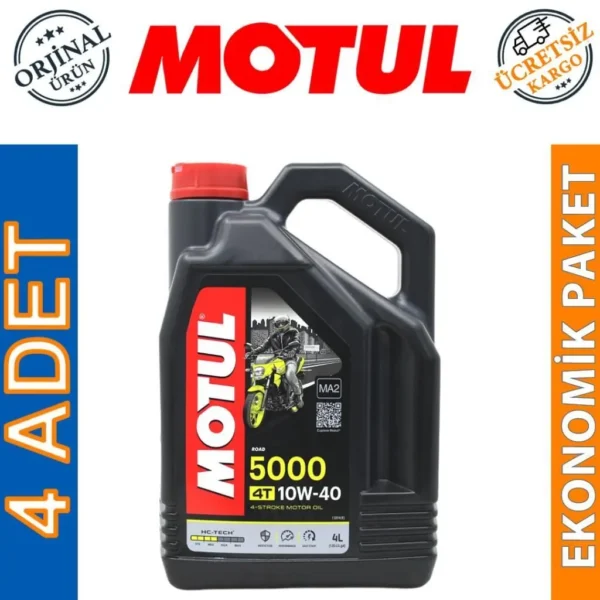 Motul 5000 10W40 4T 4 Lt Motosiklet Yağı (4 Adet)