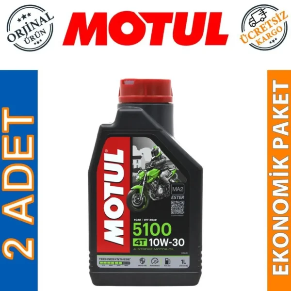 Motul 5100 10W30 4T 1 Lt Motosiklet Yağı (2 Adet)