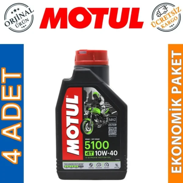 Motul 5100 10W40 4T 1 Lt Motosiklet Yağı (4 Adet)