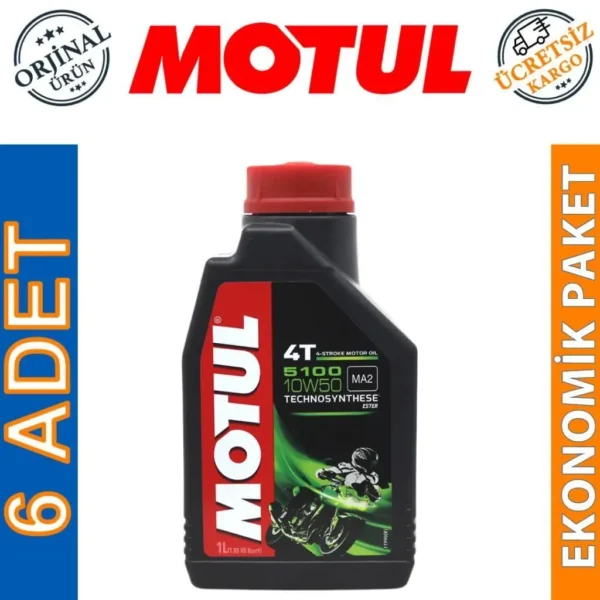 Motul 5100 10W50 4T 1 Lt Motosiklet Yağı (6 Adet)