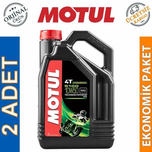 Motul 5100 10W50 4T 4 Lt Motosiklet Yağı (2 Adet)