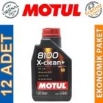 Motul 8100 X-Clean+ 5W30 1 Lt Tam Sentetik Motor Yağı (12 Adet)