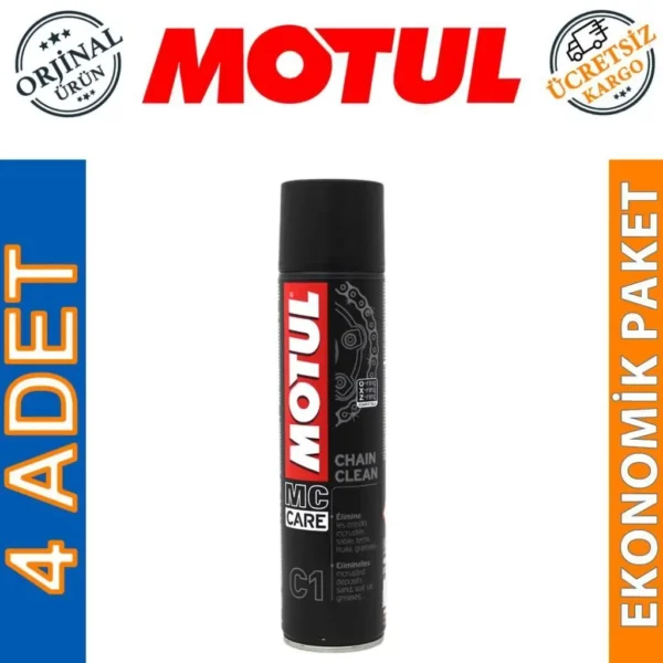 Motul C1 Zincir Temizleme Sprey 400 Ml Chain Clean (4 Adet)