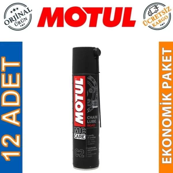 Motul C2 Chain Lube Road Sprey 400 Ml Zincir Yağı (12 Adet)