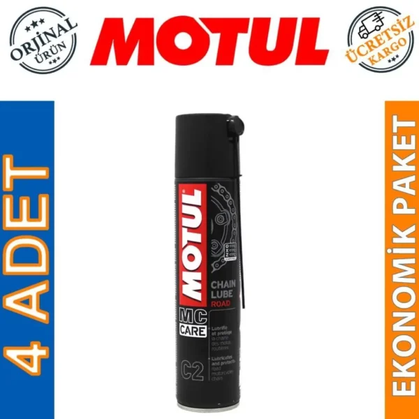Motul C2 Chain Lube Road Sprey 400 Ml Zincir Yağı (4 Adet)