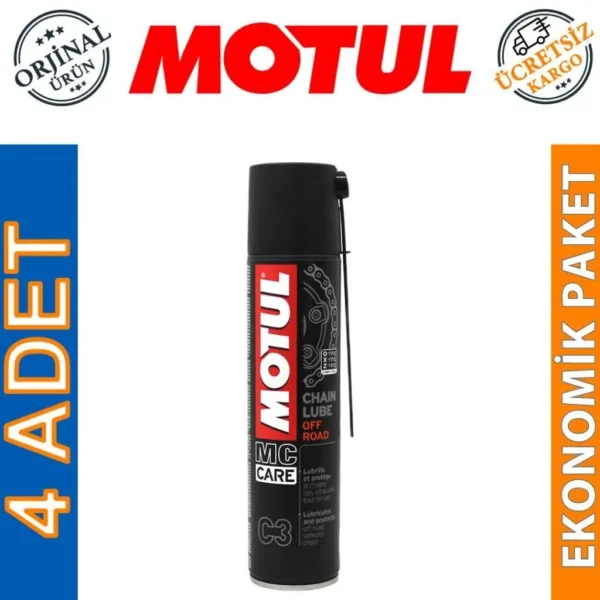 Motul C3 Chain Lube Off Road Sprey 400 Ml Zincir Yağı (4 Adet)