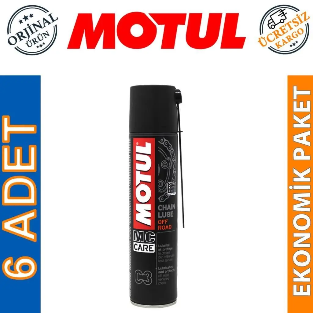 image_1080 Motul C3 Chain Lube Off Road Sprey 400 Ml Zincir Yağı (6 Adet) - Görsel 1