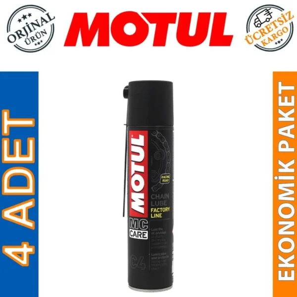 Motul C4 Zincir Yağı Sprey 400 Ml Chain Lube Factory Line (4 Adet)
