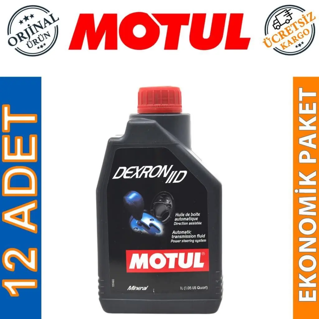 image_1080 Motul Dexron IID 1 Lt Otomatik Şanzıman Yağı (12 Adet) - Görsel 1
