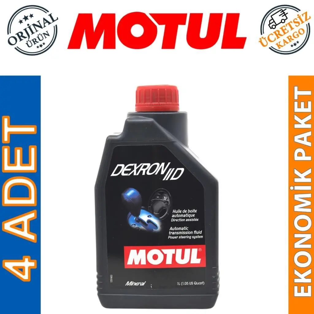 image_1080 Motul Dexron IID 1 Lt Otomatik Şanzıman Yağı (4 Adet) - Görsel 1