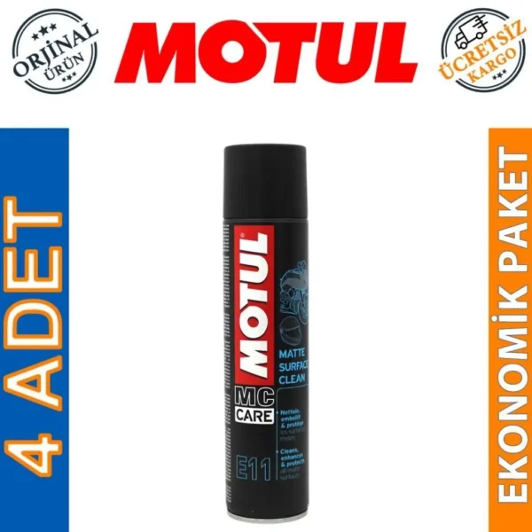 Motul E11 Mat Yüzey Temizleyici Sprey 400 Ml (4 Adet)