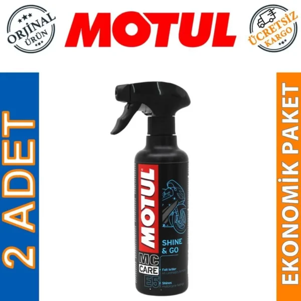 Motul E5 Shine & Go Sprey 400 Ml Hızlı Cila ve Parlatıcı (2 Adet)