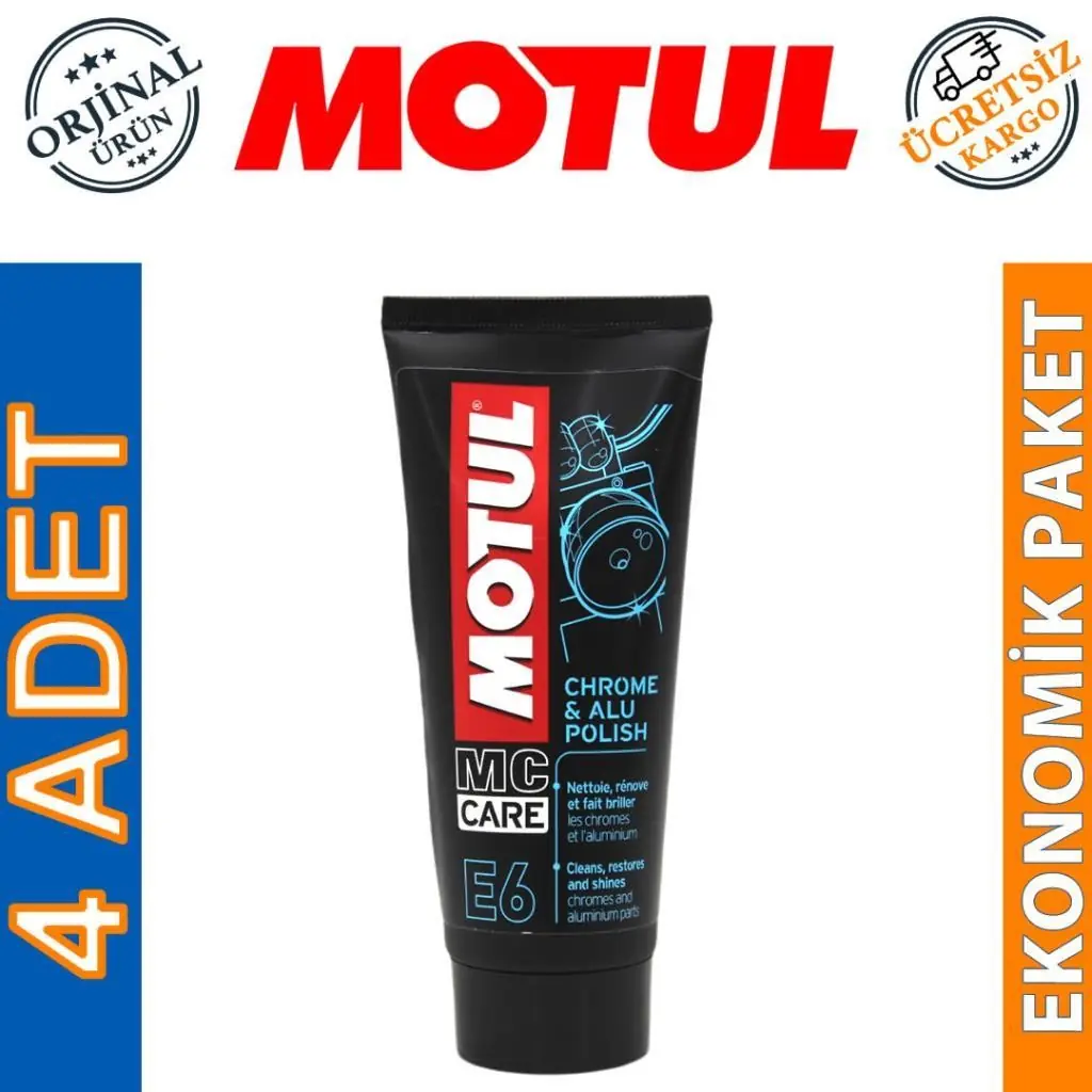 image_1080 Motul E6 Chrome & Alu Polish 100 Ml Krom Parlatıcı (4 Adet) - Görsel 1