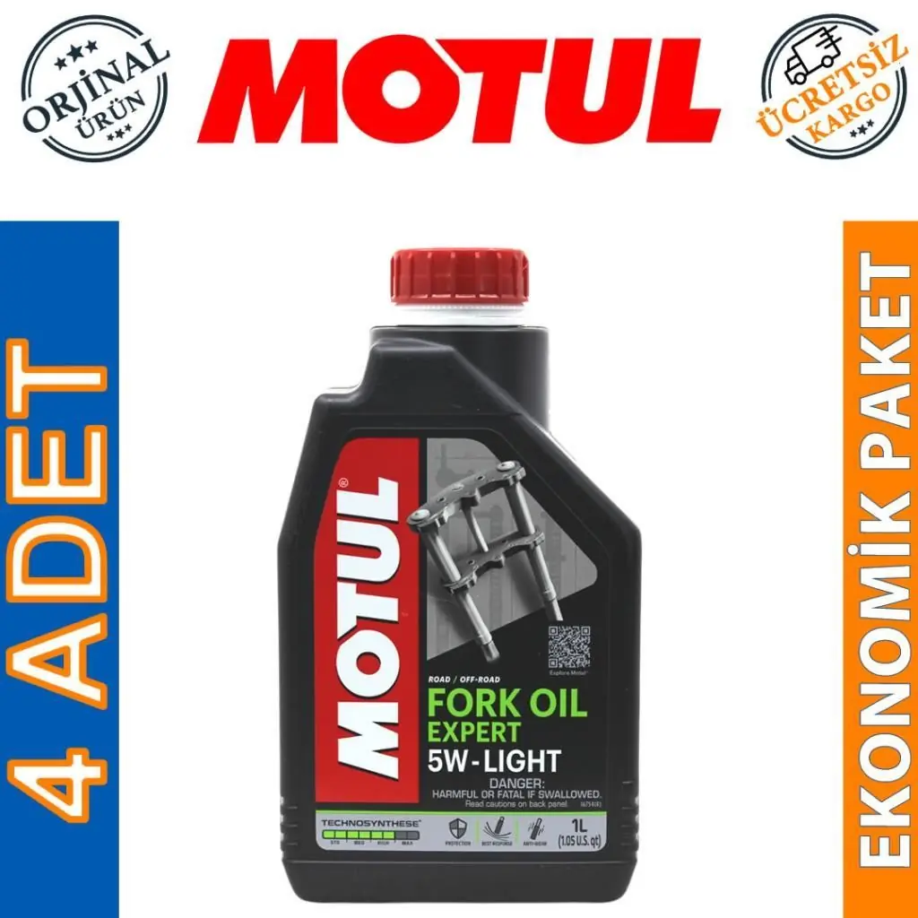 image_1080 Motul Fork Oil Expert Light 5W 1 Lt Amortisör Yağı (4 Adet) - Görsel 1