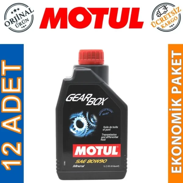 Motul Gearbox 80W90 1 Lt Şanzıman ve Diferansiyel Yağı (12 Adet)