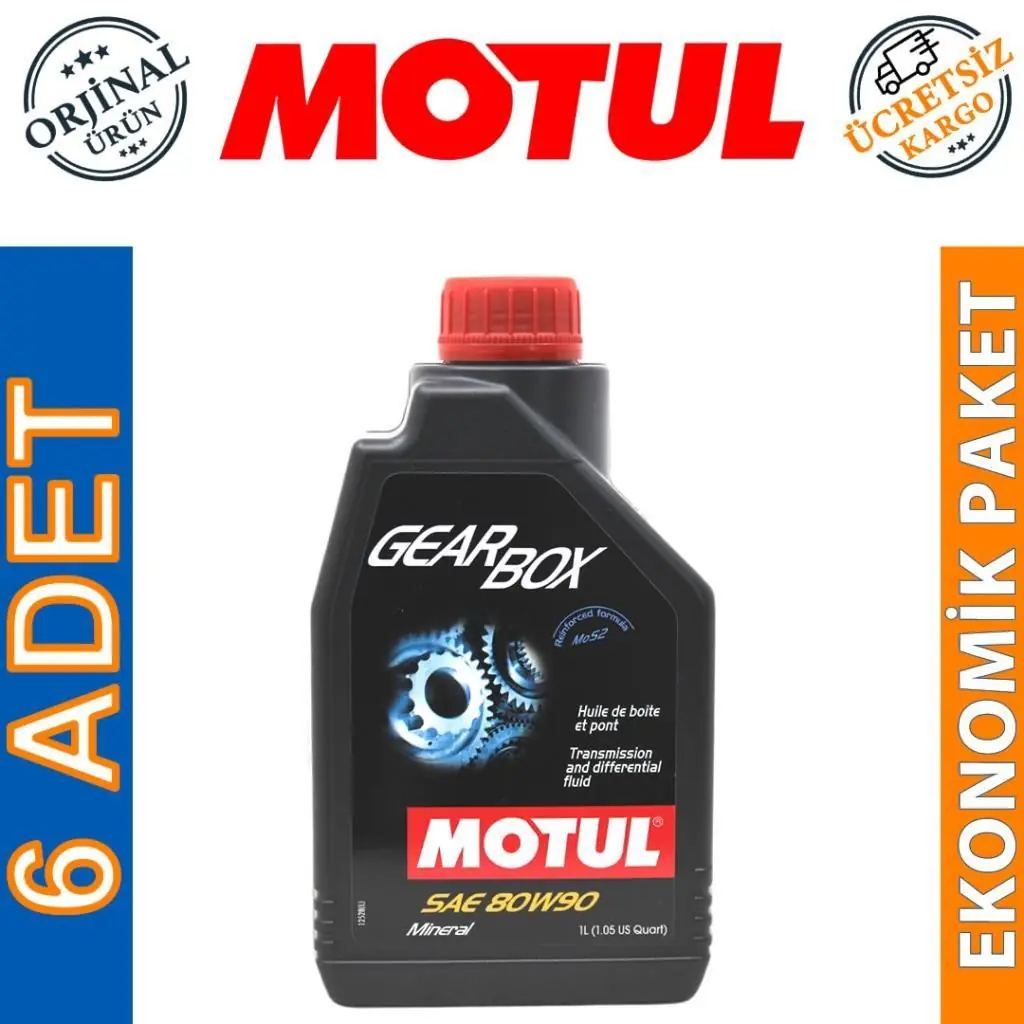 image_1080 Motul Gearbox 80W90 1 Lt Şanzıman ve Diferansiyel Yağı (6 Adet) - Görsel 1