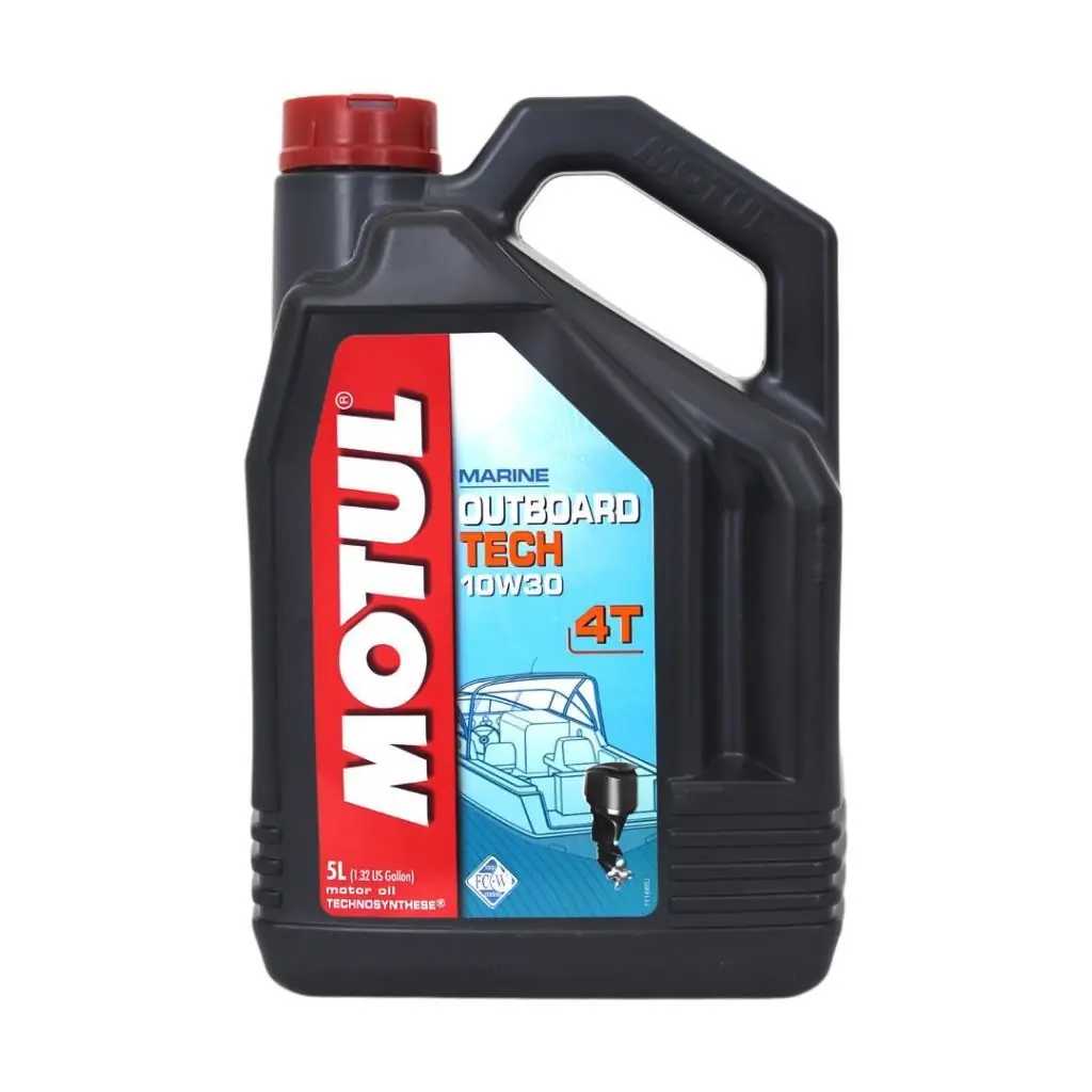 image_1080 Motul Marine Outboard Tech 4T 10W30 5 Lt Tekne Motor Yağı - Görsel 1