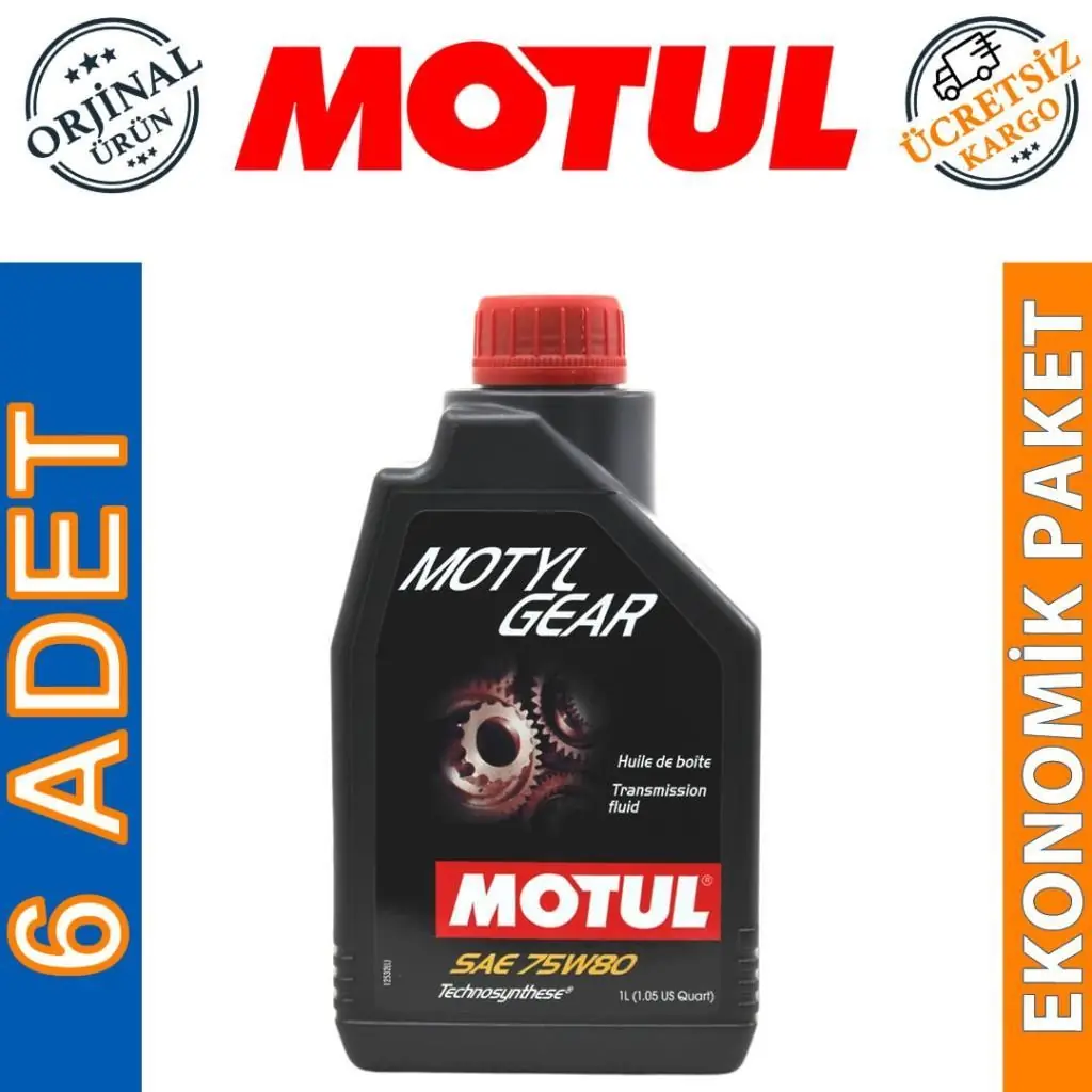 image_1080 Motul Motylgear 75W80 1 Lt Manuel Şanzıman Yağı (6 Adet) - Görsel 1