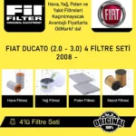 Fiat Ducato (2.0 - 3.0) (2008 - ) 4'lü Fil Filtre Seti - Görsel 5