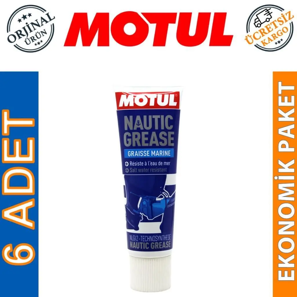 image_1080 Motul Nautic Grease 200 Gr. Deniz Marin Tekne Gresi (6 Adet) - Görsel 1