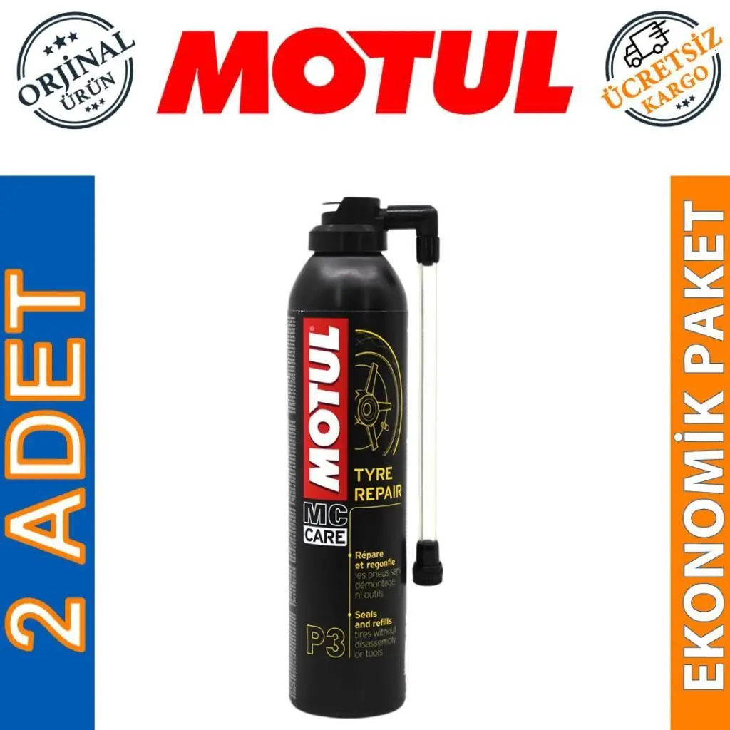 image_1080 Motul P3 Tyre Repair Sprey 300 Ml Lastik Tamir Kiti (2 Adet) - Görsel 1