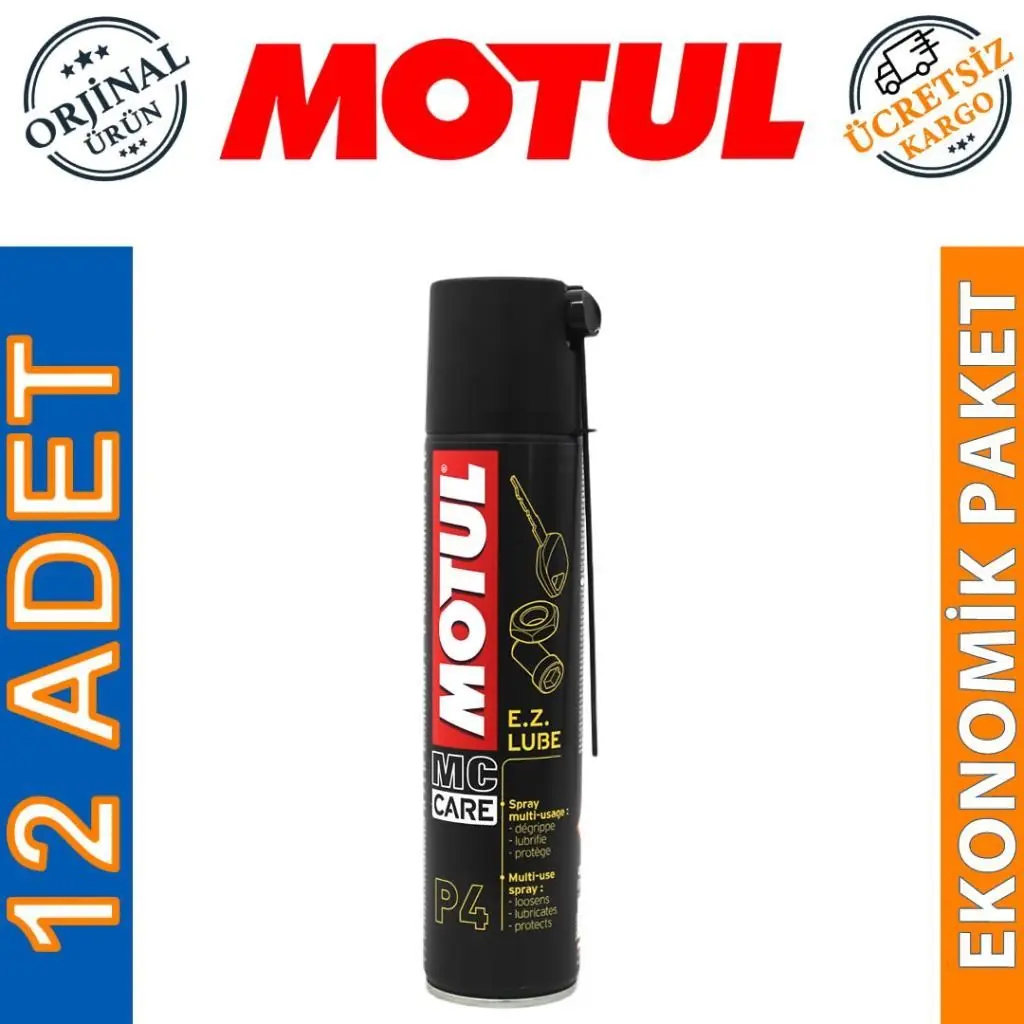 image_1080 Motul P4 E.Z. Lube 400 Ml Çok Amaçlı Yağlayıcı Sprey (12 Adet) - Görsel 1