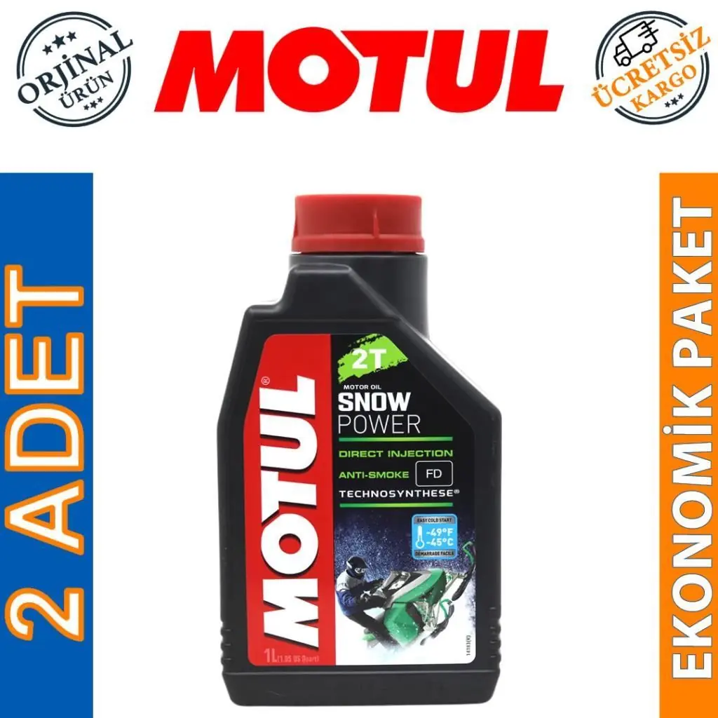 image_1080 Motul SnowPower 2T 1 Lt 2 Zamanlı Kar Motosiklet Yağı (2 Adet) - Görsel 1