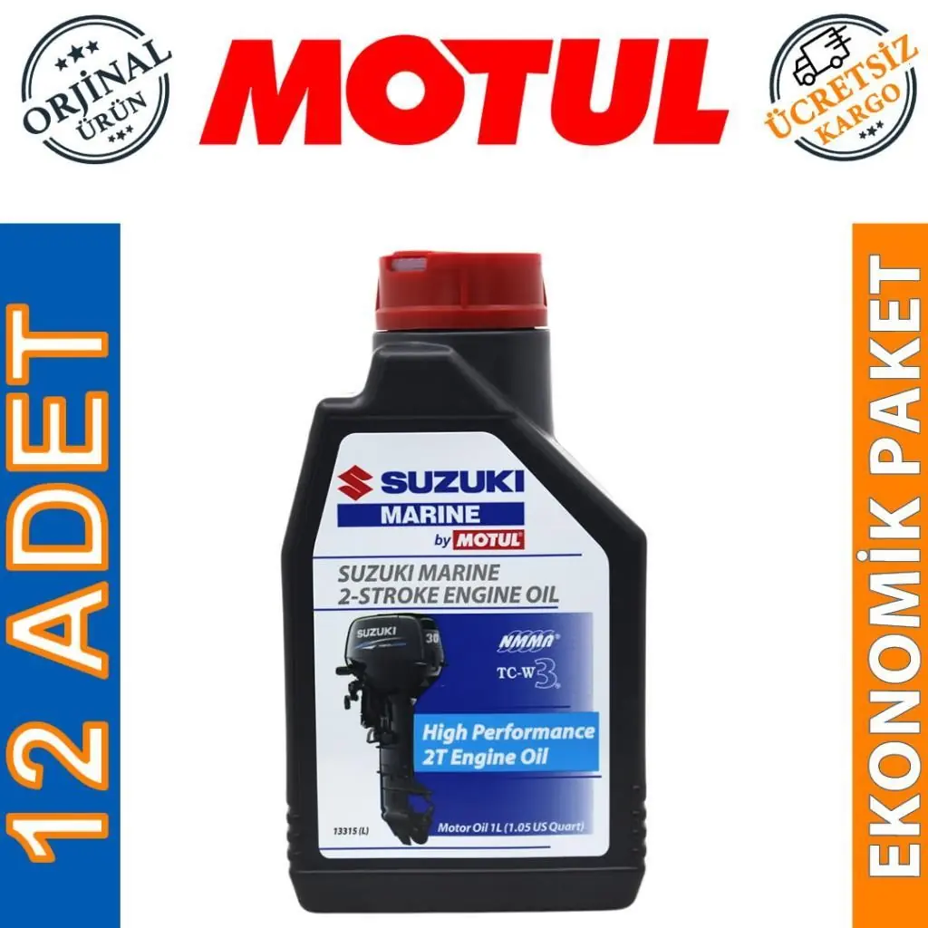 image_1080 Motul Suzuki Marine 2T 1 Lt 2 Zamanlı Tekne Motor Yağı (12 Adet) - Görsel 1