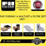 Fiat Fiorino 1.6 MultiJet (2007 - ) 4'lü Fil Filtre Seti - Görsel 5