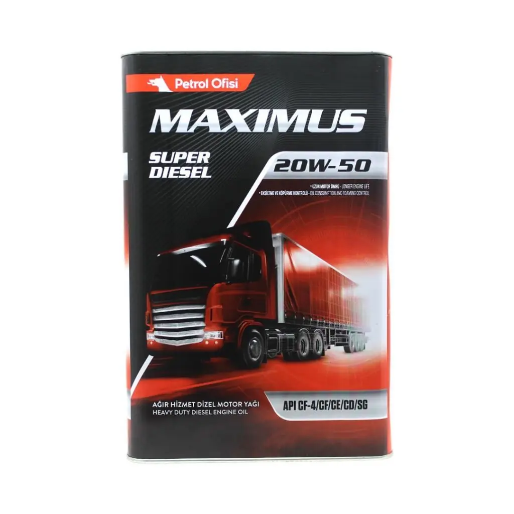 image_1080 Petrol Ofisi Maximus Super Diesel 20W50 15 Lt Motor Yağı - Görsel 1