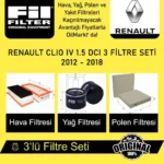 Renault Clio IV 1.5 DCI (2012 - 18) 3'lü Fil Filtre Seti - Görsel 5