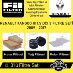 Renault Kangoo III 1.5 DCI (2009 - 17) 3'lü Fil Filtre Seti - Görsel 5