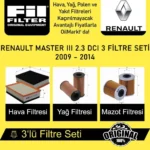 Renault Master III 2.3 DCI (2009 - 14) 3'lü Fil Filtre Seti - Görsel 5