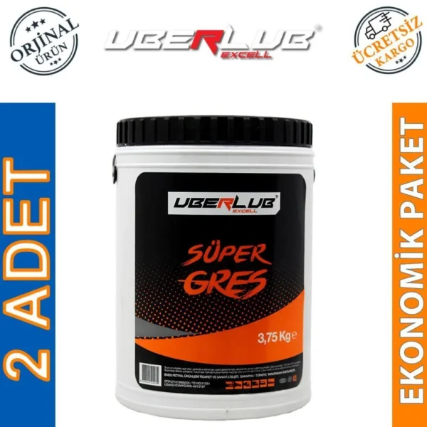 Uberlub Excell Süper Gres 3,75 Kg Rulman Gresi (2 Adet)