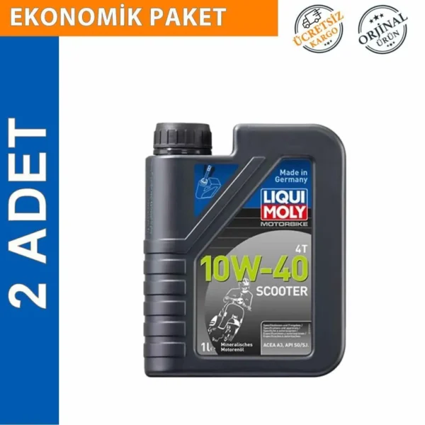 Liqui Moly 10W-40 4T Basic Scooter 1 Lt Motosiklet Yağı (2 Adet) (1618)