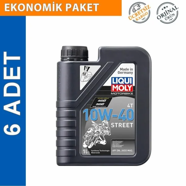 Liqui Moly 10W-40 4T Street 1 Lt Motosiklet Motor Yağı (6 Adet) (1521)