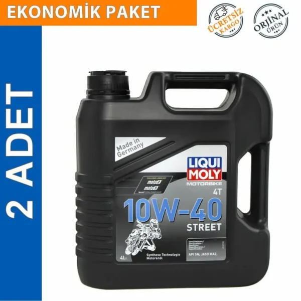 Liqui Moly 10W-40 4T Street 4 Lt Motosiklet Motor Yağı (2 Adet) (1243)