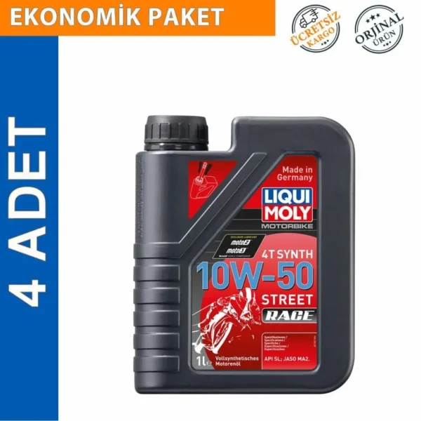Liqui Moly 10W-50 4T Street Race 1 Lt Motosiklet Yağı (4 Adet) (1502)