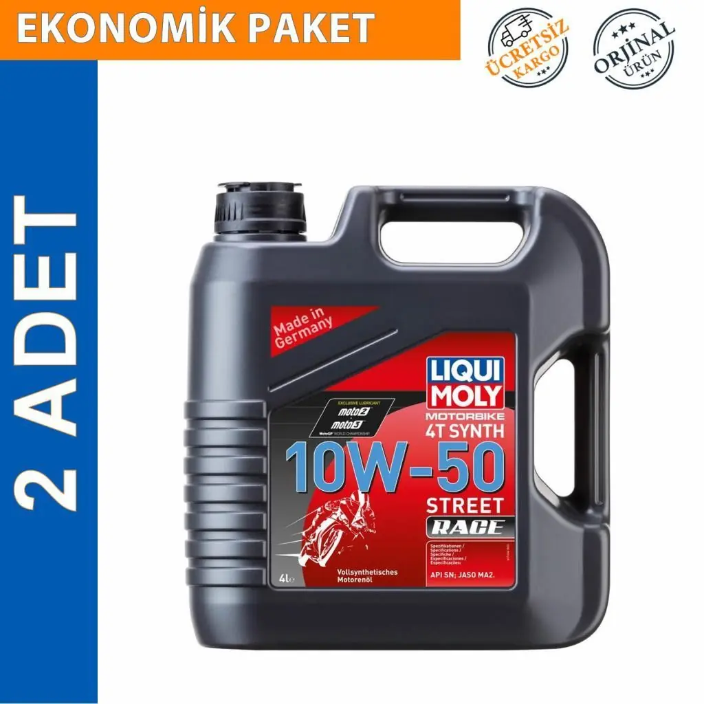 image_1080 Liqui Moly 10W-50 4T Street Race 4 Lt Motosiklet Yağı (2 Adet) (1686) - Görsel 1