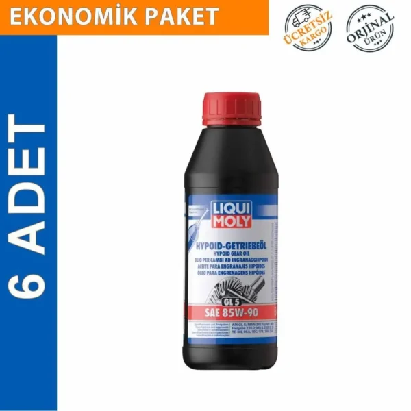 Liqui Moly GL5 LS SAE 85W-90 Hypoid Şanzıman Yağı 1 Lt (6 Adet) (1410)