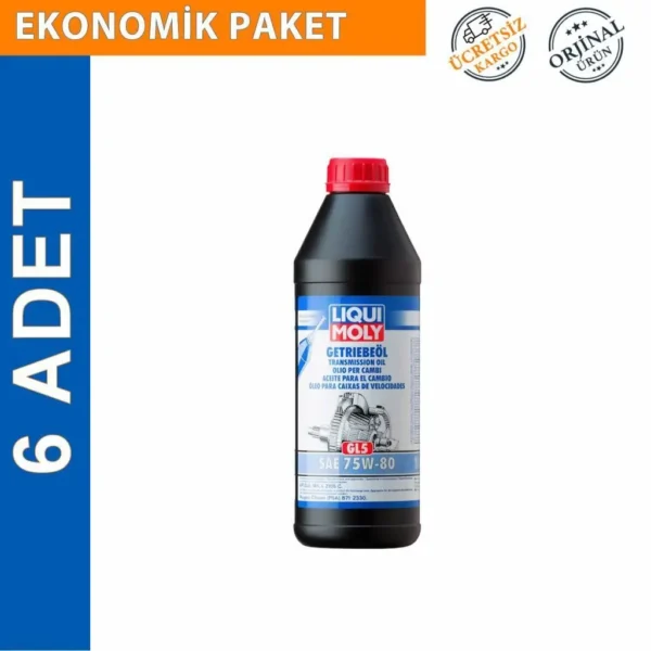Liqui Moly GL5 SAE 75W-80 Sentetik Şanzıman Yağı 1 Lt (6 Adet) (3658)