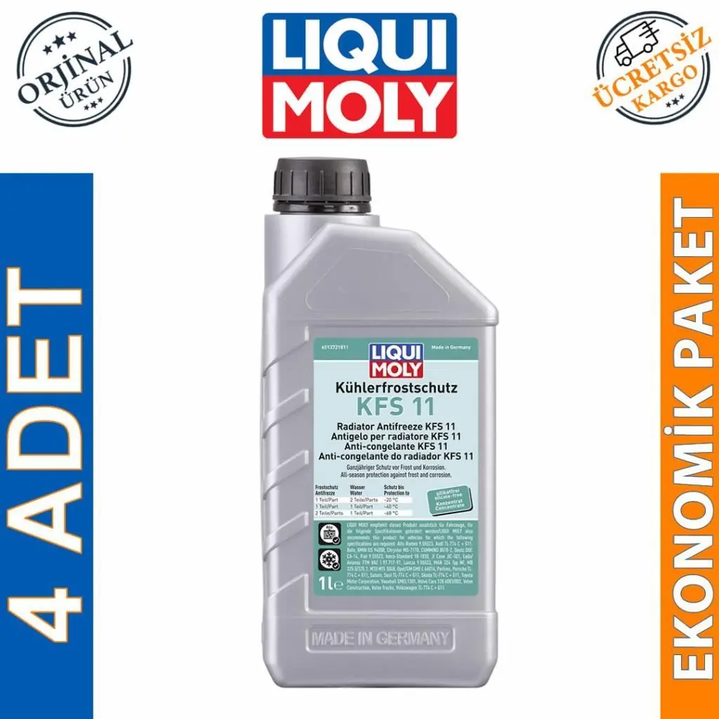image_1080 Liqui Moly KFS 11 Antifriz Mavi 1 Lt (4 Adet) (21149) - Görsel 1