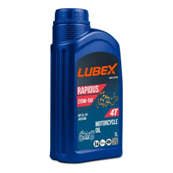 Lubex Rapidus 4T 20W50 4 Zamanlı Motosiklet Yağı 1 Litre